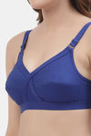 Floret Double Layered Non Wired Full Coverage Super Support Bra - Royal Blue — thumbnail 5